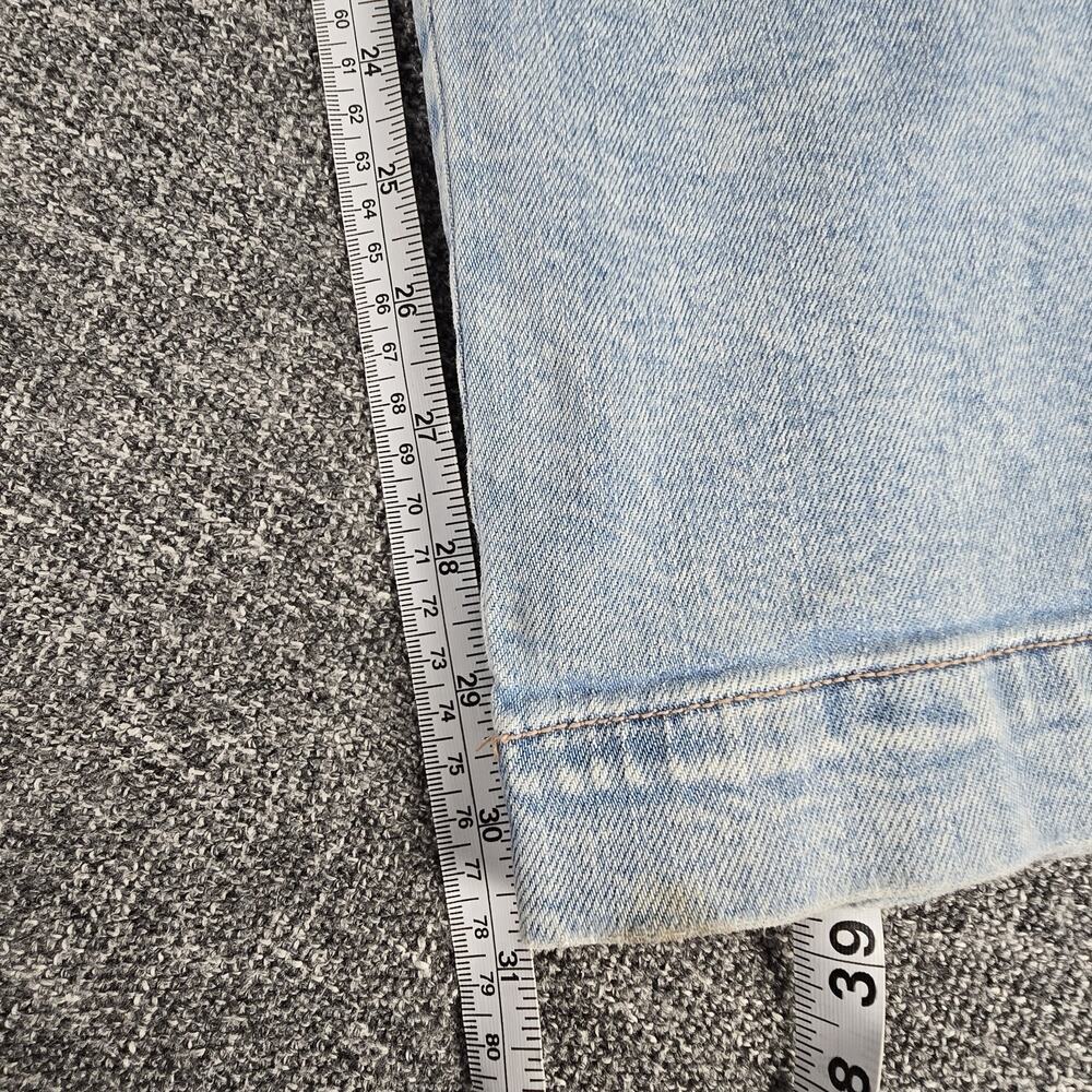American Eagle Jeans Womens 12 Regular High Rise Baggy Wide Leg Light Blue Cargo - Picture 9 of 14